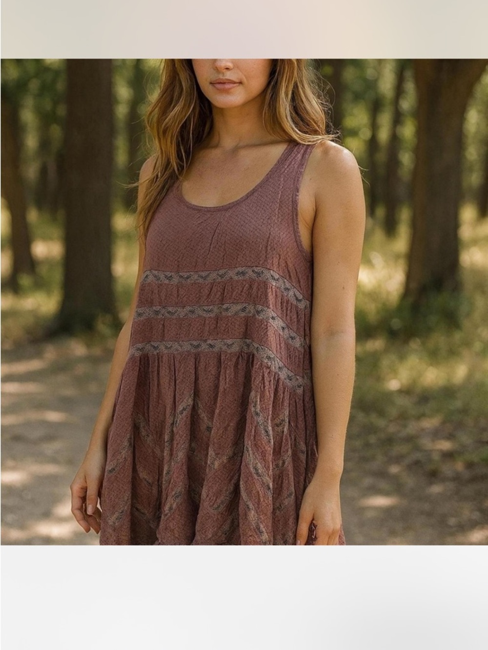 Free People Voile and Lace Trapeze Slip Size M